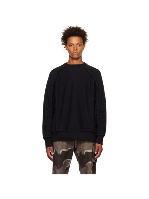 Black Paneled Sweatshirt