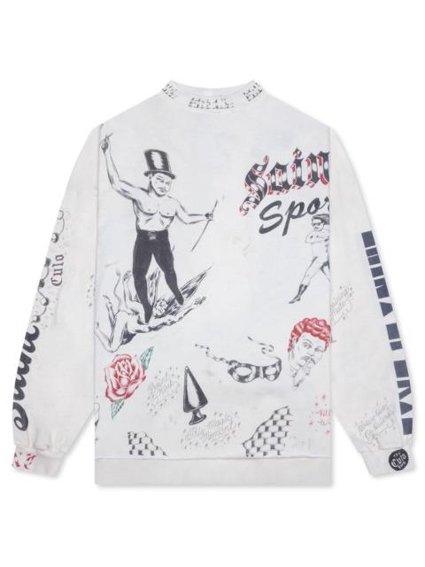 SAINT M×××××× DRAWING L/S TEE - WHITE