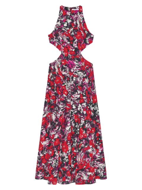 Givenchy Women's Slashed Dress with Floral Print - Fuchsia