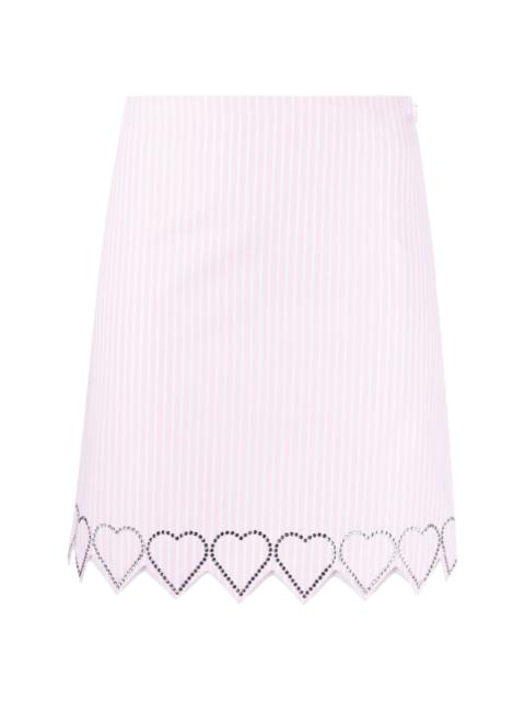 MACH & MACH embellished heart-trim mini skirt