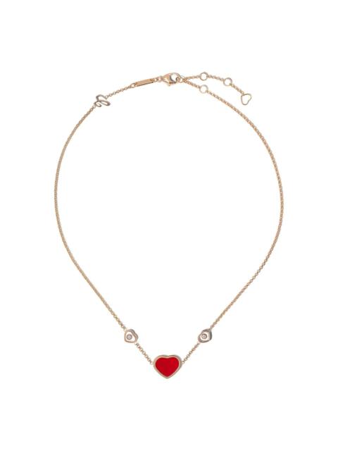 Chopard 18kt rose gold Happy Hearts necklace