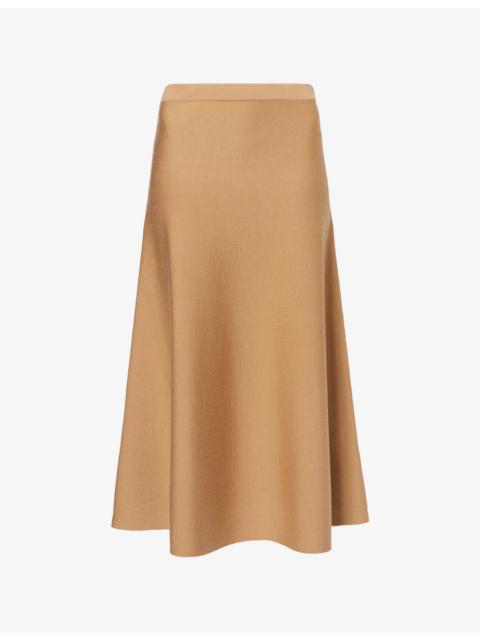 GABRIELA HEARST Freddie Flared Wool-Blend Midi Skirt