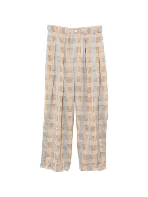 UMA WANG poetic plaid trousers