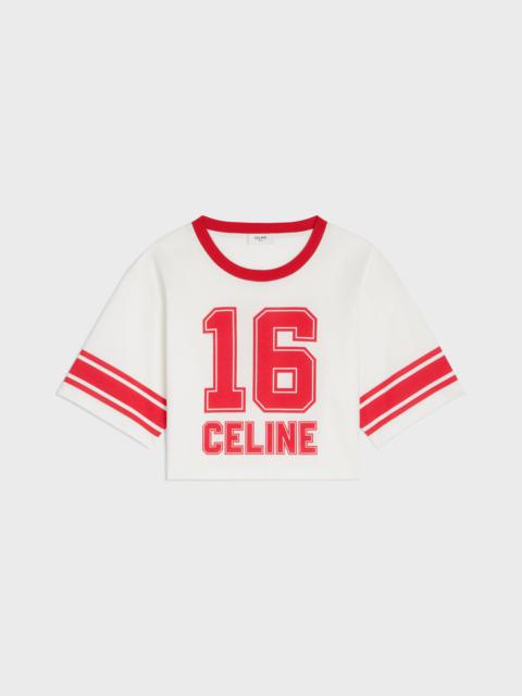 CELINE Celine 16 cropped t-shirt in cotton jersey