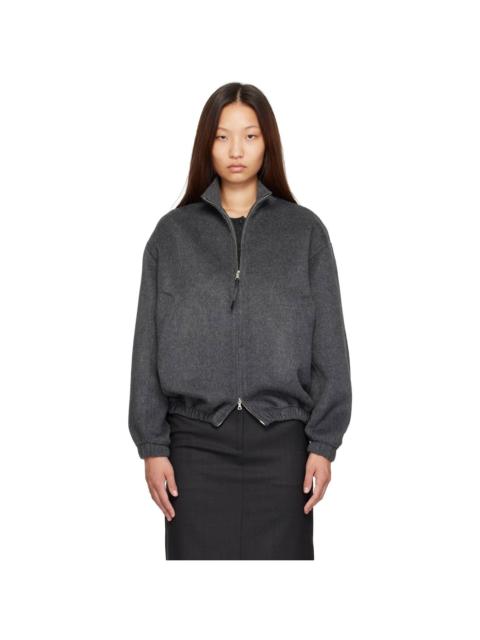 NOTHING WRITTEN Gray Plaza Zip Jacket