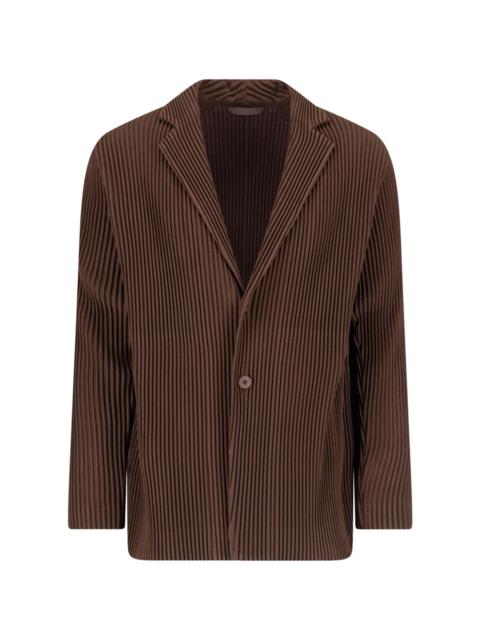 ISSEY MIYAKE SINGLE-BREASTED PLEATED BLAZER