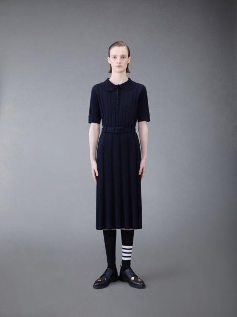 Thom Browne Wide Rib Boiled Merino Polo Dress