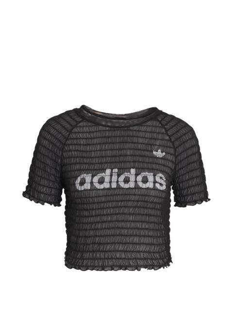 adidas smocked logo T-shirt