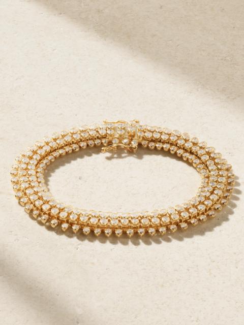 MARIE LICHTENBERG Mesh 18-karat Gold Diamond Bracelet
