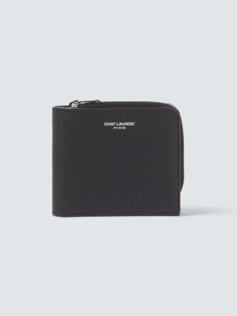 SAINT LAURENT East/West leather wallet