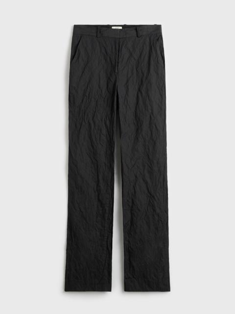 TOTEME Crinkled cotton trousers black