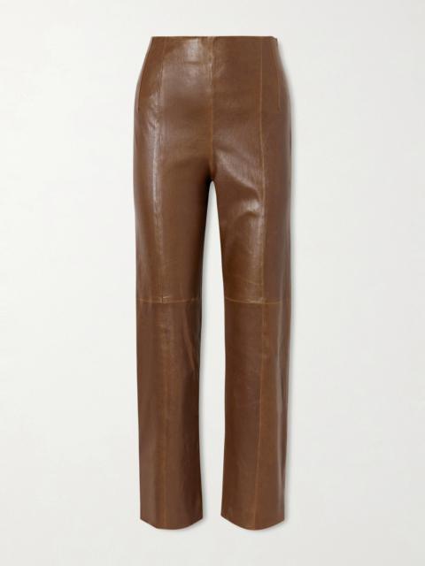 TWP Logan Paneled Leather Slim-leg Pants