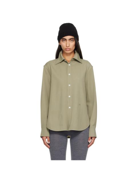 Bottega Veneta Green Wool Shirt