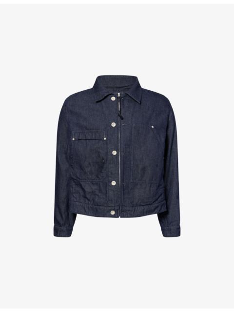 C.P. Company Classic-Collar Patch-Pocket Denim Jacket