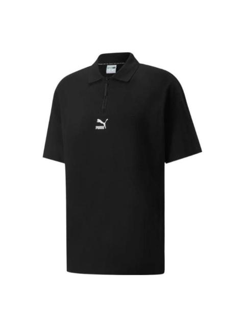 PUMA 사이트맵 로고 폴로 셔츠 '블랙' 535271-01