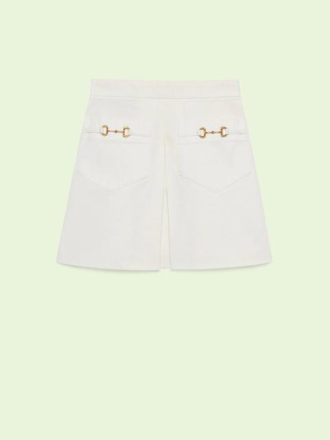 GUCCI Horsebit cotton shorts