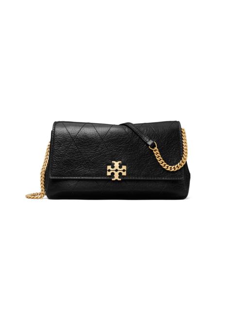 TORY BURCH Women's Charlie Leather Chain Wallet - Black
