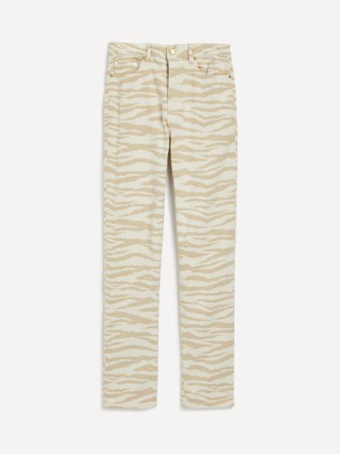 GANNI Swigy Zebra Print Jeans