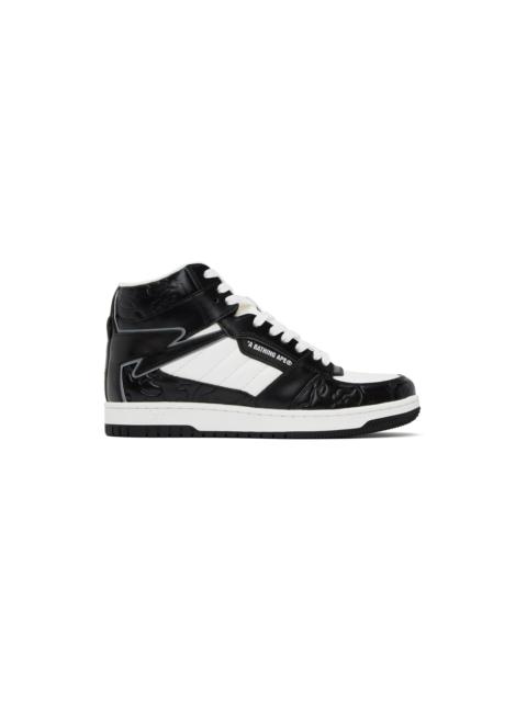 A BATHING APE® White & Black Sta 88 Mid #1 Sneakers