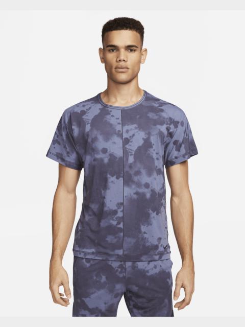 Nike Men's Dri-FIT Allover Print Short-Sleeve Yoga Top