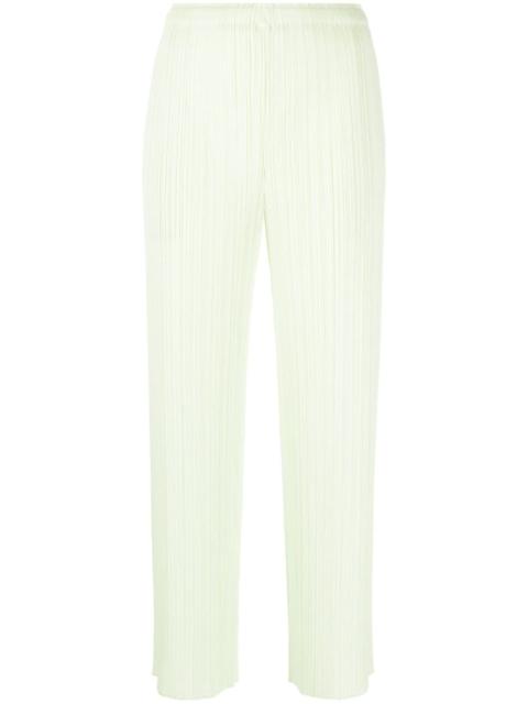 Pleats Please Issey Miyake plissé cropped trousers