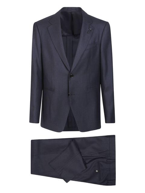 LARDINI checked wool suit