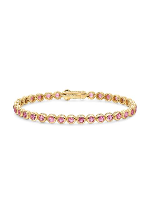 DAVID YURMAN Women's Bezel Set Tennis Bracelet in 18K Yellow Gold - Pink Tourmaline