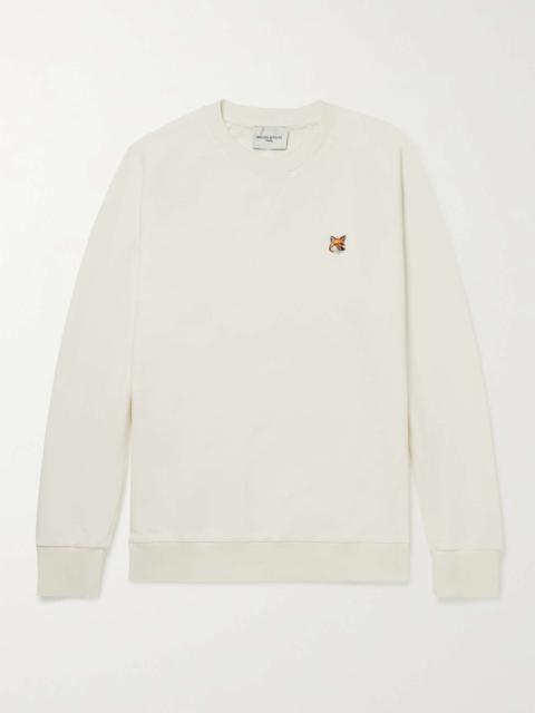 Maison Kitsuné Logo-Appliquéd Cotton-Jersey Sweatshirt