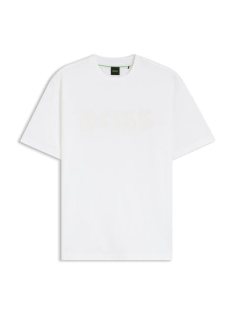 BOSS COTTON T-SHIRT WITH TONAL LOGO