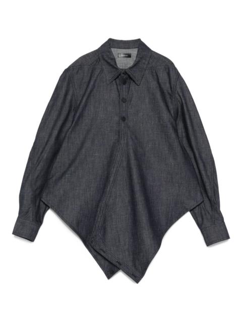 MUGLER asymmetrical button-fastening shirt