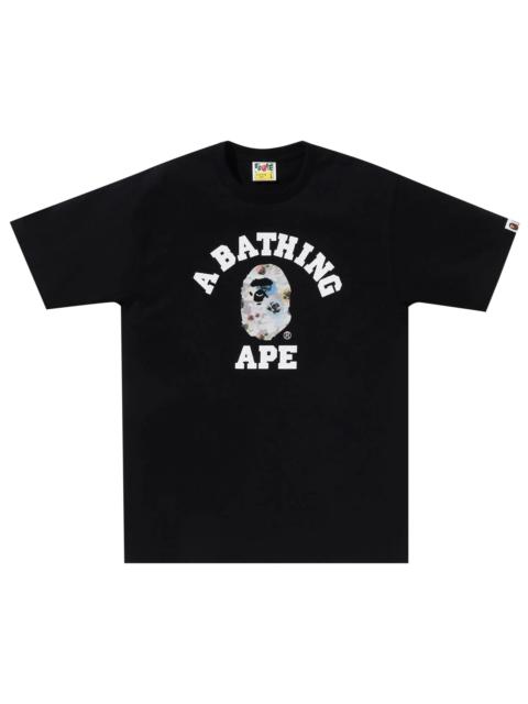 BAPE Floral Camo College Tee 'Black'