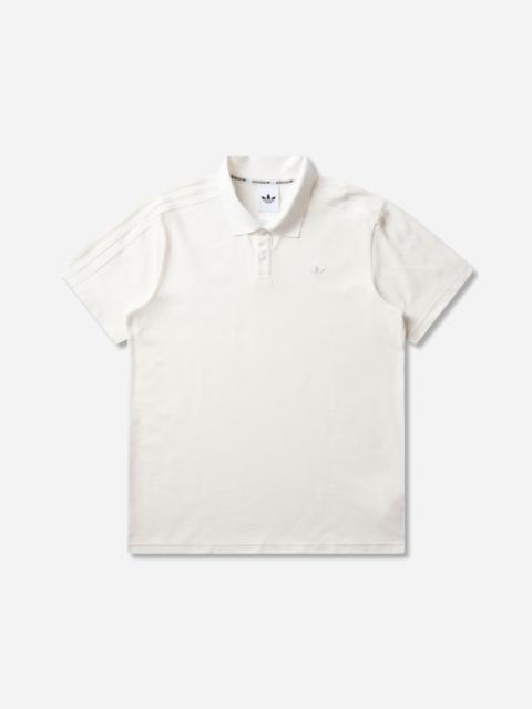 adidas Men's 3-Stripes Polo Shirt Cloud White