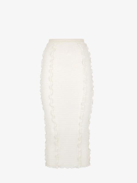 FENDI White silk and nylon skirt