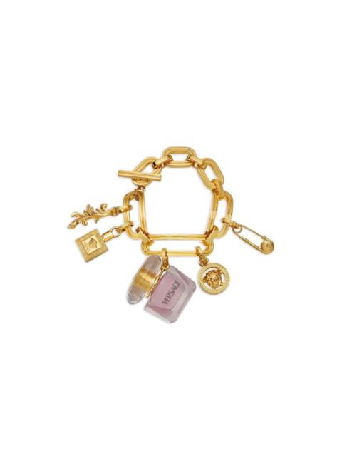 【関税込み】Bracelet - Versace - l - Pink VERSACE Medusa Accessories Bracelet Leather / Metal pink