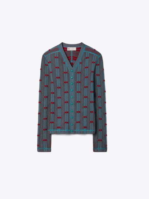 TORY BURCH Ribbed Viscose Cardigan
