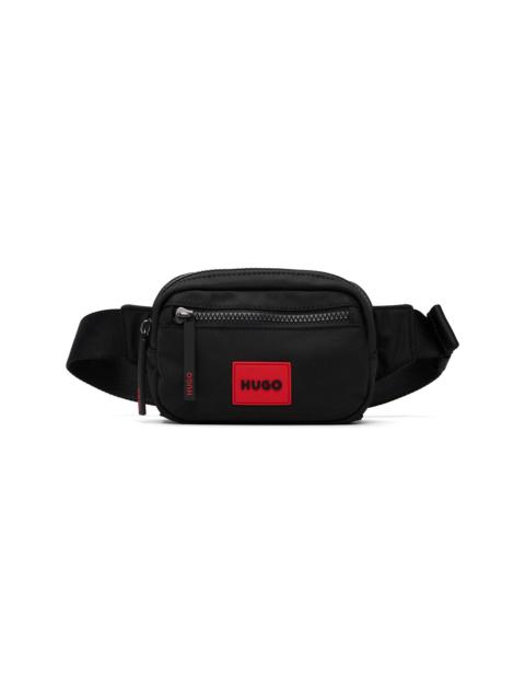 HUGO Black Canvas Pouch