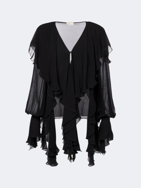 Blumarine Ruffled crêpe blouse