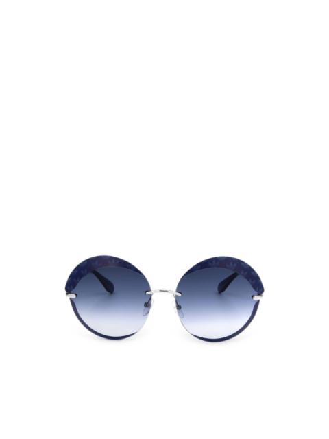 adidas logo-print round-frame sunglasses
