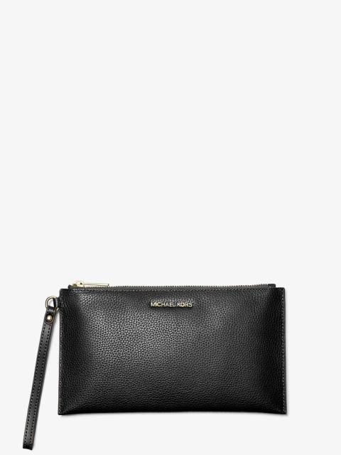 MICHAEL KORS Jet Set Travel Large Pebbled Leather Pouch