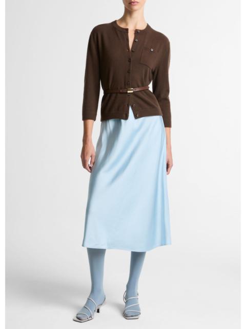 Vince Matte Satin Slip Skirt