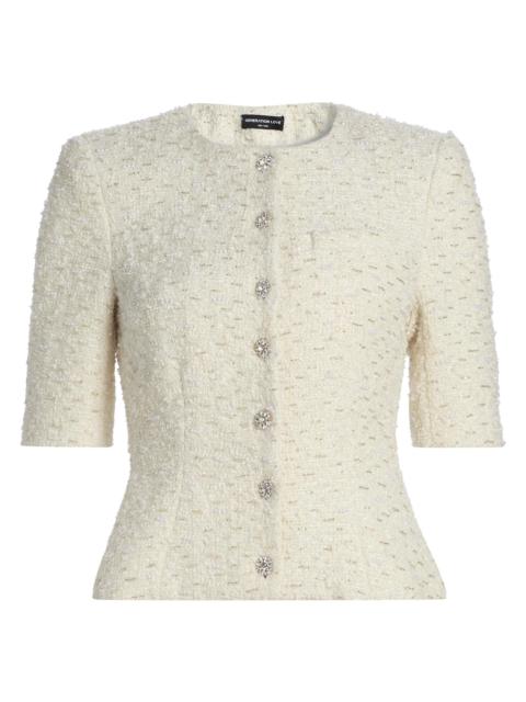 GENERATION LOVE Women's Tashi Short-Sleeve Tweed Jacket - Cream