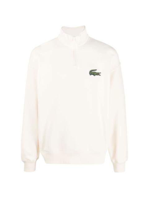 LACOSTE logo-patch high-neck sweatshirt