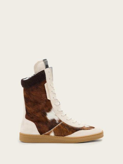 ALLSAINTS LOUISE COWHIDE HIGH TOPS