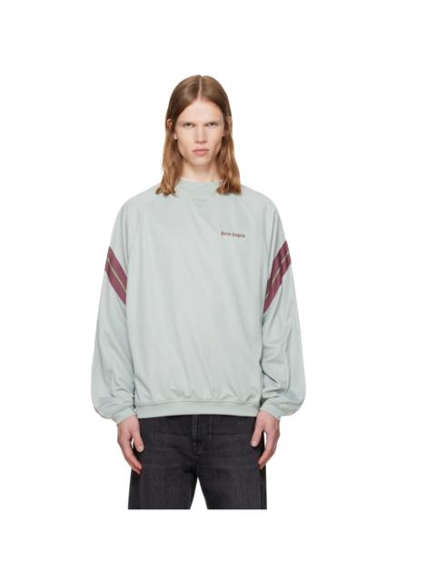 Palm Angels Blue Urban Logo Track Crewneck Sweatshirt