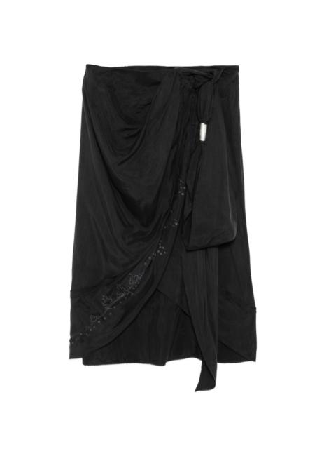 HYEIN SEO draped midi skirt