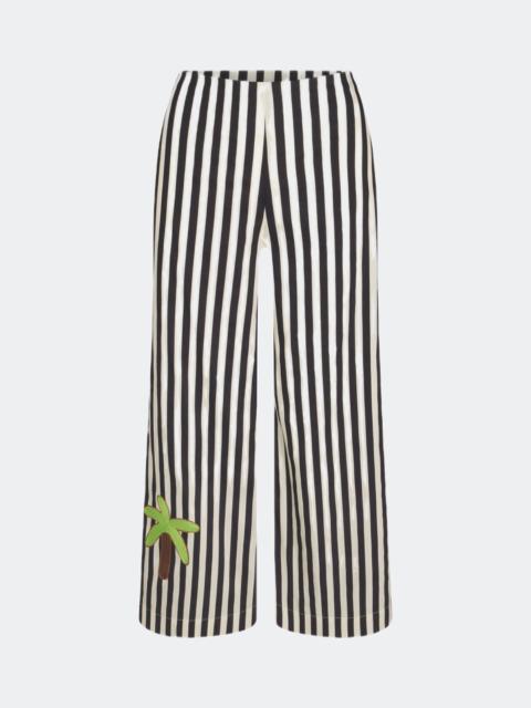 SIMONMILLER Ari Poplin Pant in Black/White Stripe
