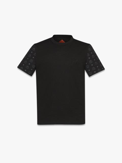 MCM Logo T-Shirt in Organic Cotton and Monogram ECONYL®