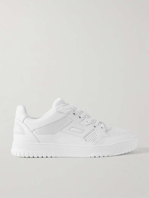 GUCCI Jones Perforated Leather and Mesh Sneakers