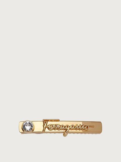 FERRAGAMO FANTASIA HAIRCLIP WITH LOGO AND RHINESTONE