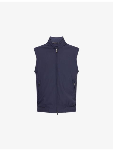 CORNELIANI Band-Collar Regular-Fit Stretch-Wool Blend Gilet